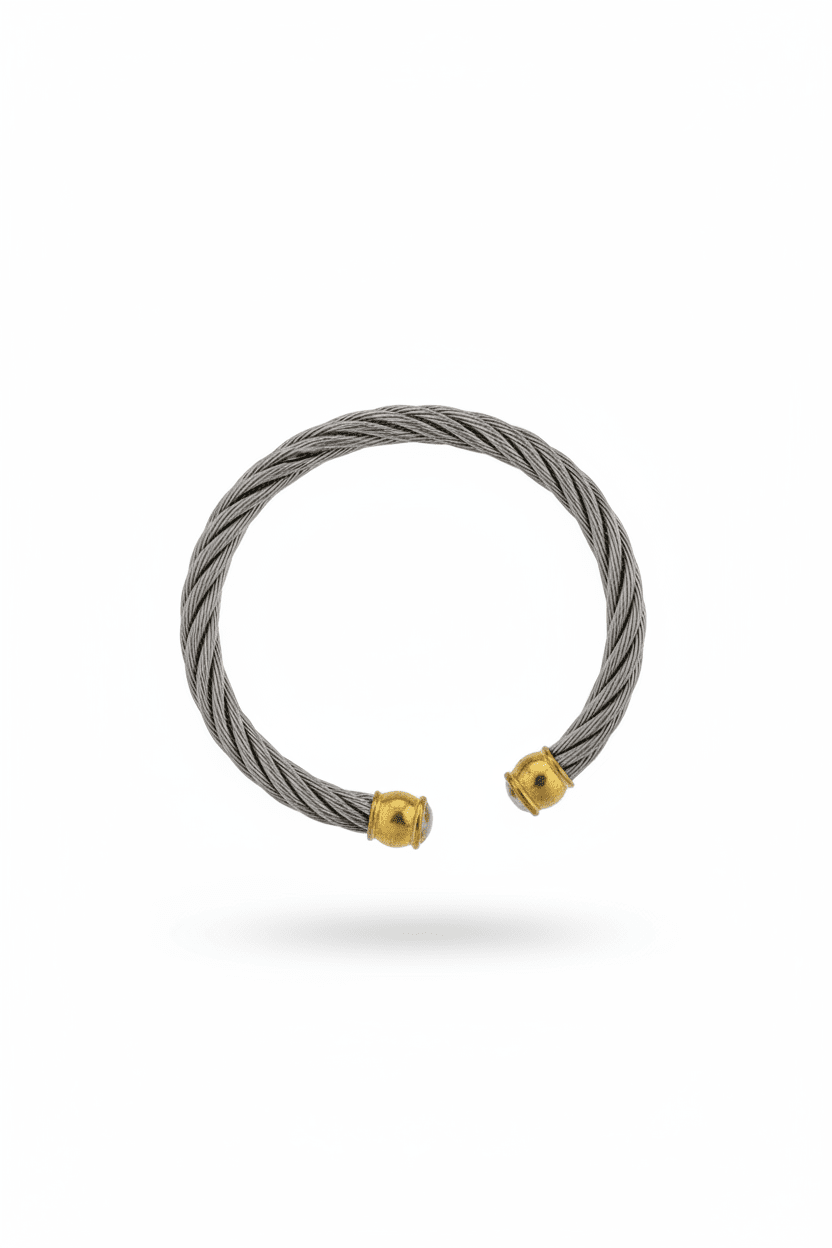 Modern Cable Cuff Bracelet - All Seasons Curves