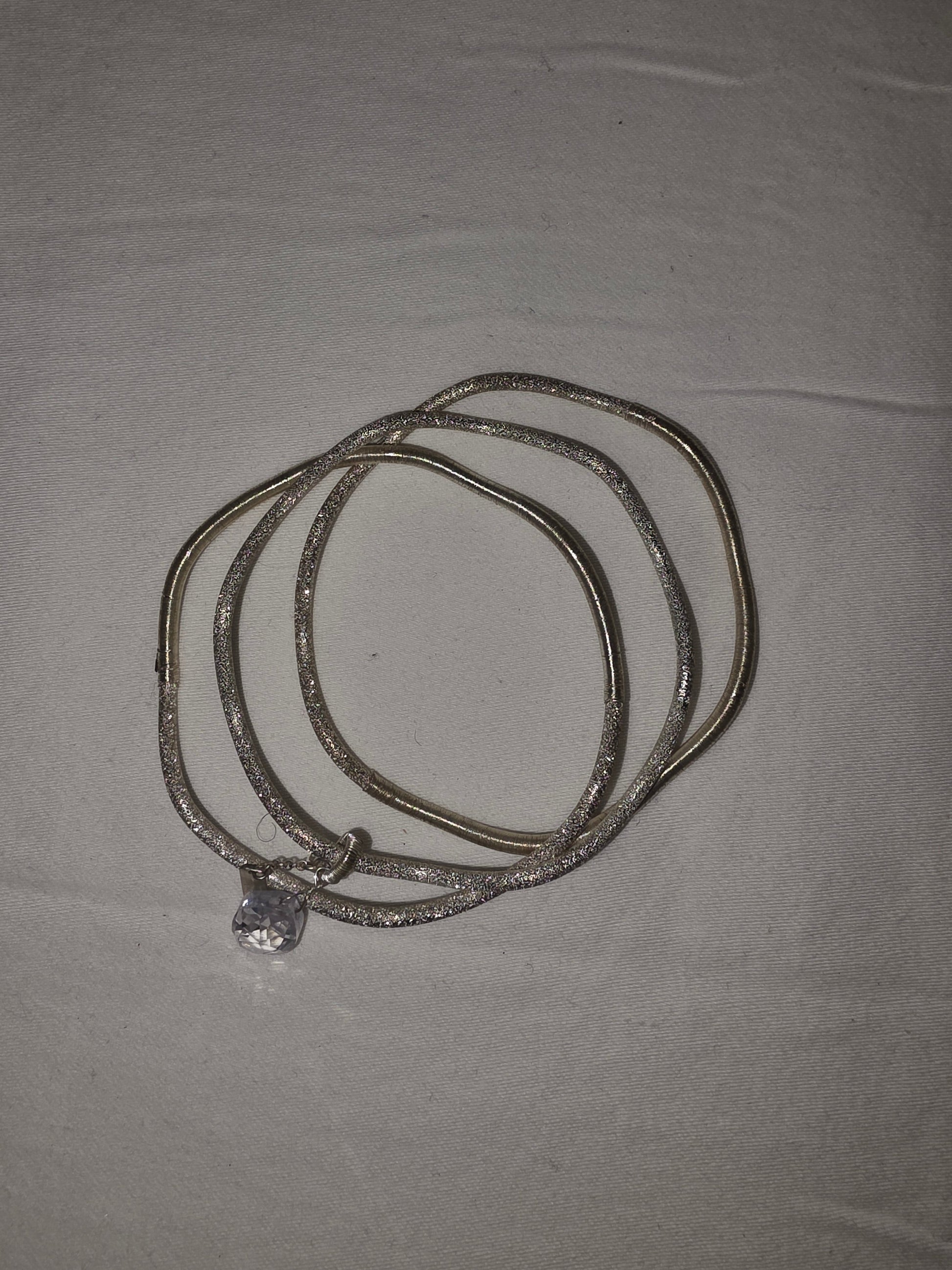 Chic Two - Tone Textured Bangle Set - All Seasons Curves